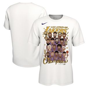 Los Angeles Lakers Nike 2020 NBA Finals Champions Celebration Roster T-Shirt